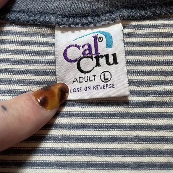 Vintage 90s Myrtle Beach Dolphin T Shirt Size Large Single Stitch Stripes - Picture 6 of 7